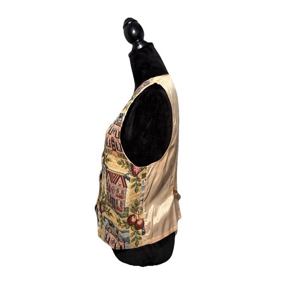 Vtg Bedford Fair Women’s Sz LP Made In USA Tapestry Vest - Picture 6 of 15